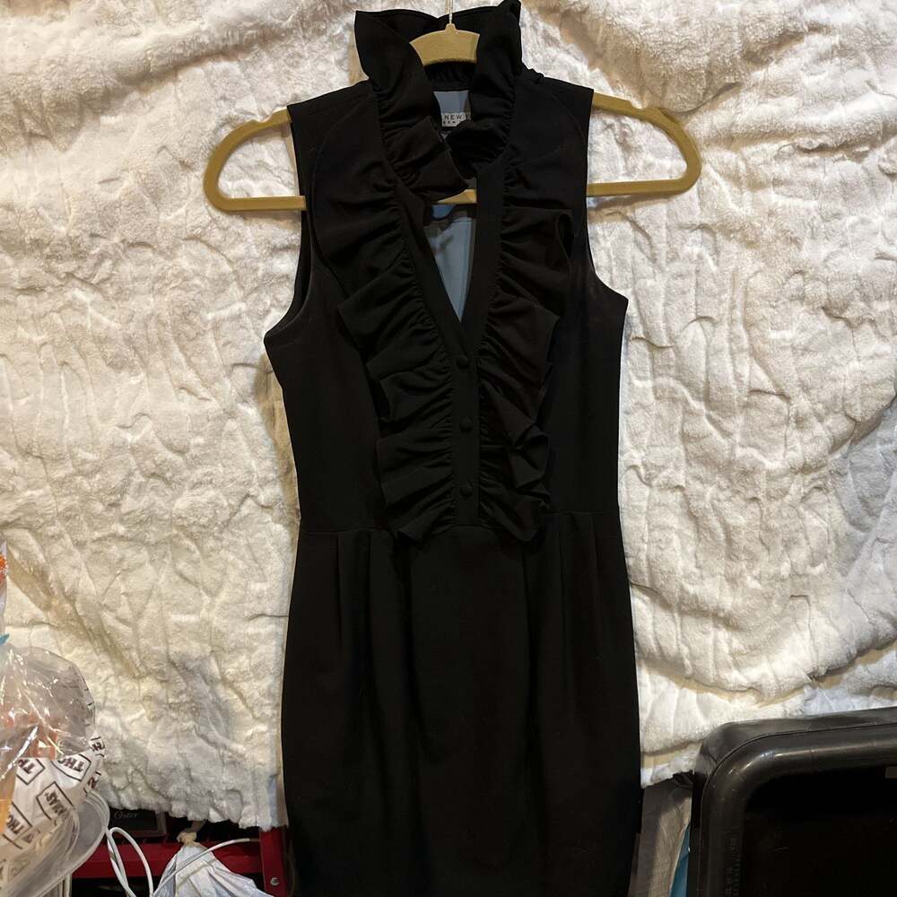 Andrew Marc New York Sleeveless Ruffle Dress